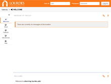 Tablet Screenshot of elearning.lourdes.edu